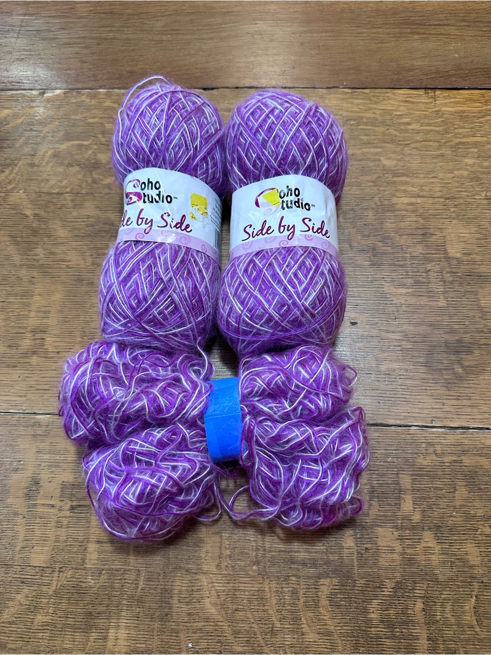 Soho Side by Side Purple Variegated Yarn 2 1/2 skeins